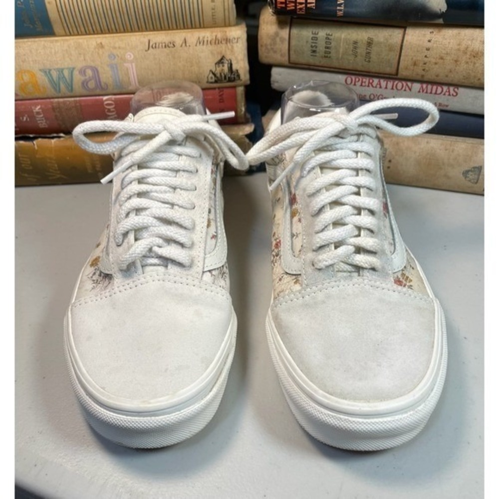 Vans Old Skool Vintage Floral Marshmallow Womens 9 Low Top Sneakers *Read - Picture 2 of 8
